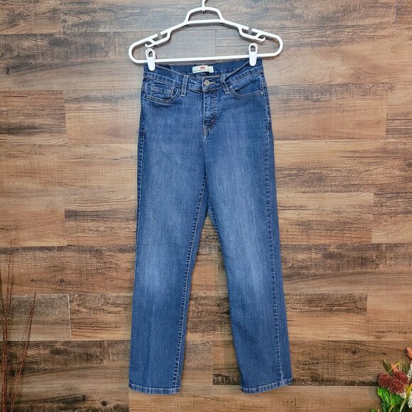 Vtg Levi's Jeans 6 S Perfectly Slimming 512 Straight Mid Rise Medium Wash Y2K - Picture 1 of 10